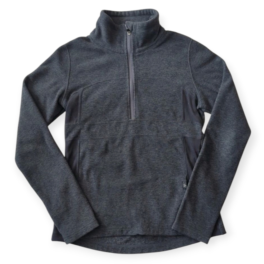 Prana Drea Half Zip Pullover Womens Small Gray Fleece Funnel Neck Sweater Top
